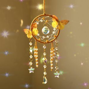 Dream Catcher For Girls - Butterfly Small Yellow Dream Catchers With Crystals🦏